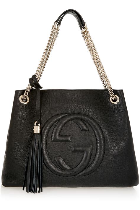 gucci soho mini chain bag black|Gucci soho shoulder bag medium.